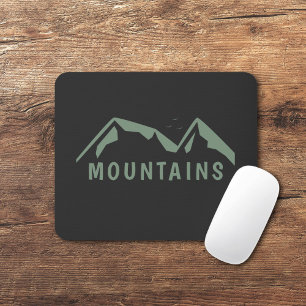 Tapis De Souris Green Mountains Black Mouse Pad