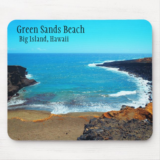 Tapis De Souris Green Sands Beach Big Island Hawaii mousepad (Devant)
