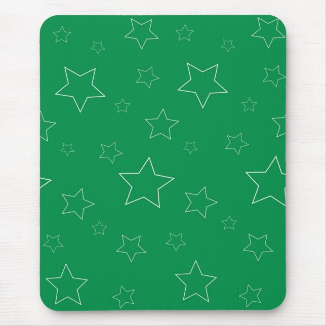 Tapis De Souris Green Stars Mousepad (Devant)