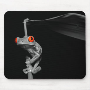 Tapis De Souris Grenouille d'arbre observée par rouge