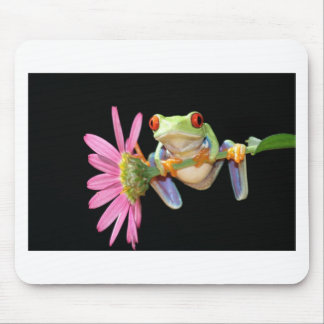 Tapis De Souris grenouille d'arbre observée par rouge