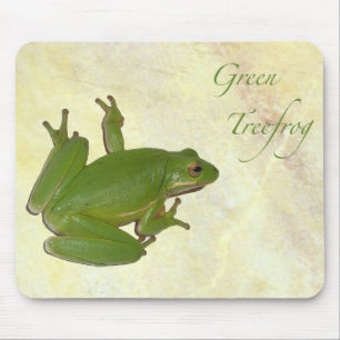 Tapis De Souris Grenouille d'arbre verte Mousepad