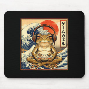 Tapis De Souris Grenouille de jeu japonaise Graphisme Grande Vague