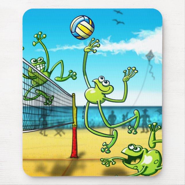Tapis De Souris Grenouille de volleyball (Devant)