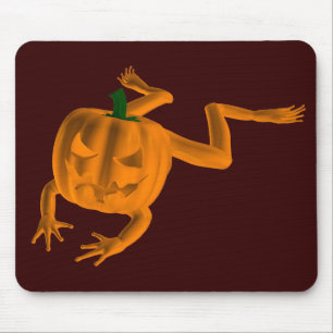 Tapis De Souris Grenouille d'Halloween orange