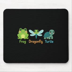 Tapis De Souris Grenouille libellule Tortue subtil