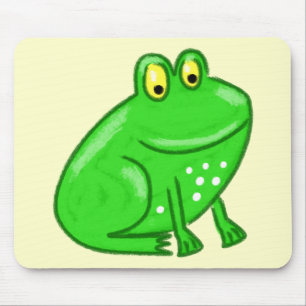 Tapis De Souris Grenouille mignonne de bande dessinée