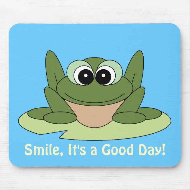 Tapis De Souris Grenouille Mousepad de beau jour de sourire (Devant)