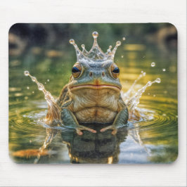 Tapis De Souris Grenouille portant une couronne d'eau