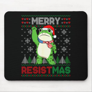 Tapis De Souris Grenouille Rétro Joyeux Resistmas Drôle Politique 