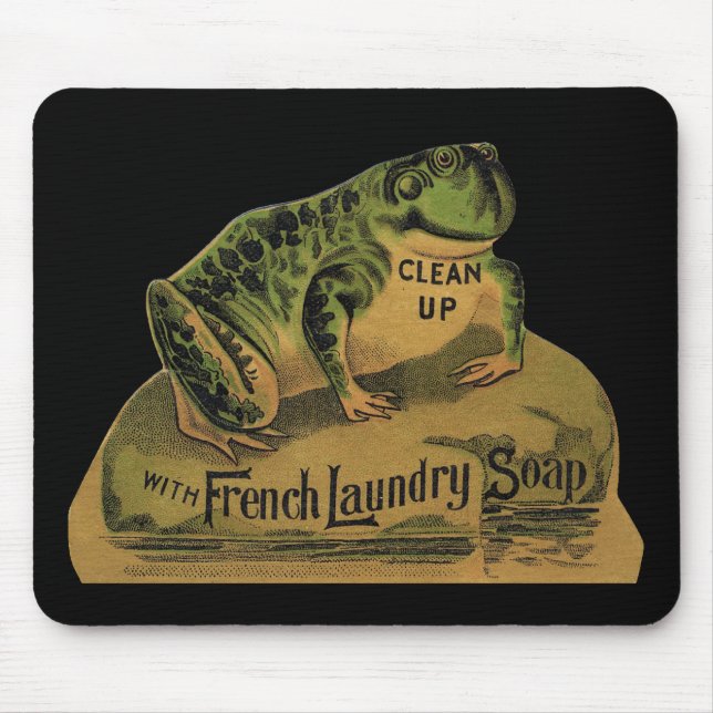 Tapis De Souris Grenouille savon de laverie française (Devant)