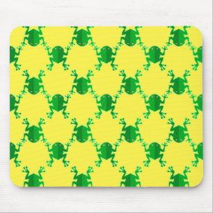 Tapis De Souris Grenouilles mignonnes de bande dessinée