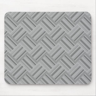Tapis De Souris Grey stripes diagonal weave pattern