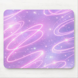 Tapis De Souris Gribouillages néon rose électrique art IA 