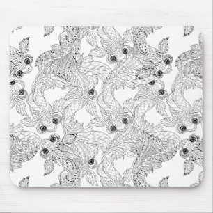 Tapis De Souris Griffonnage de poissons de la Chine