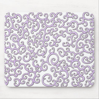 Tapis De Souris Griffonnage pourpre de Swirley