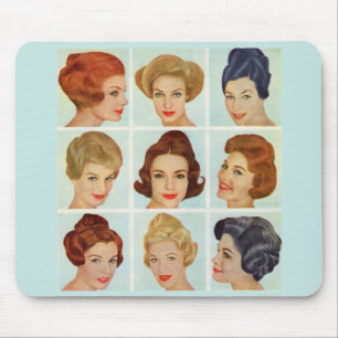 Tapis De Souris Grille des coiffures des années 1960