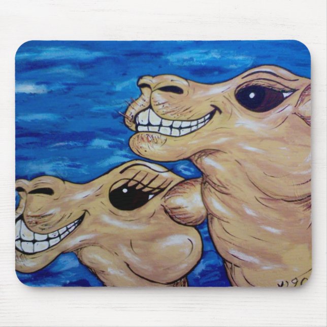 Tapis De Souris Grimacerie des chameaux Mousepad (Devant)
