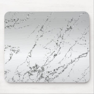 Tapis De Souris Gris Argent Pailleté Faux Brillants
