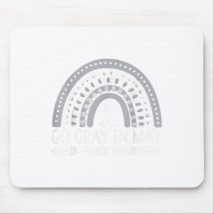 Tapis De Souris Gris En Mai Cerveau Tumeur Cancer Sensibilisation