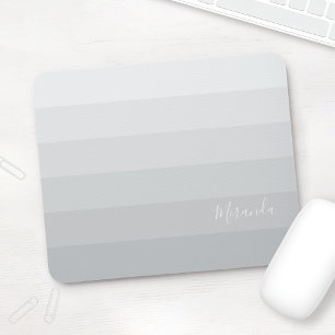 Tapis De Souris Gris pastel dégradé avec nom personnalisé
