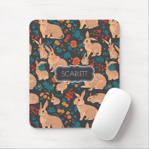 Tapis De Souris Gris Rabbit Mosaïque coloré Motif personnalisé