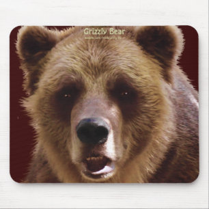 Tapis De Souris Grizzly Bear Wildlife Supporter Art Mousepad