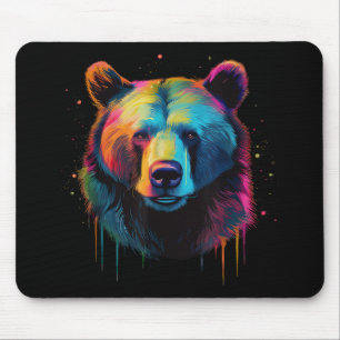 Tapis De Souris Grizzly Oear Amateurs Pop Art Big Grizzly Ours