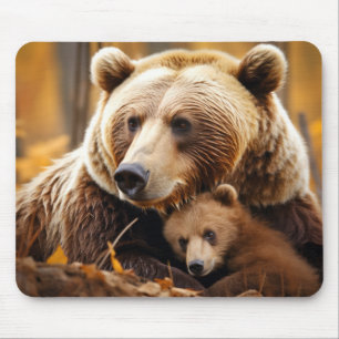 Tapis De Souris Grizzly Oear Animal Wild Beauté Liberté Wilderness