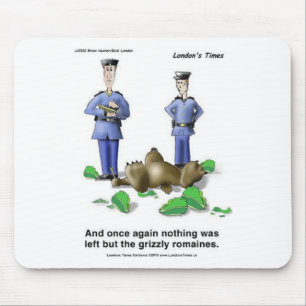 Tapis De Souris Grizzly Romaines Ours/Lettuce Dons de caricature e