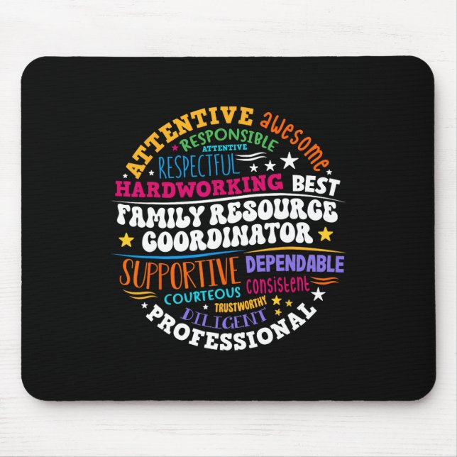 Tapis De Souris Groovy Family Resource Coordinator Appreciation  (Devant)