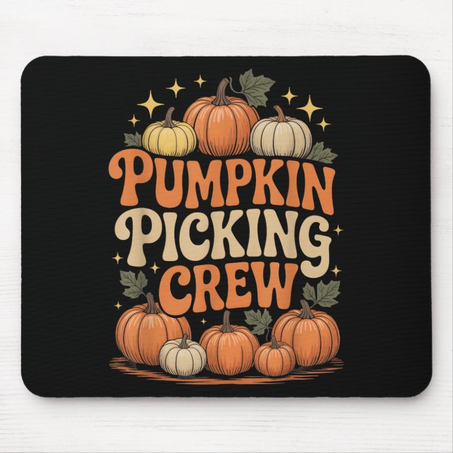 Tapis De Souris Groovy Pumpkin Cking Crew Matching Family Autumn F (Devant)