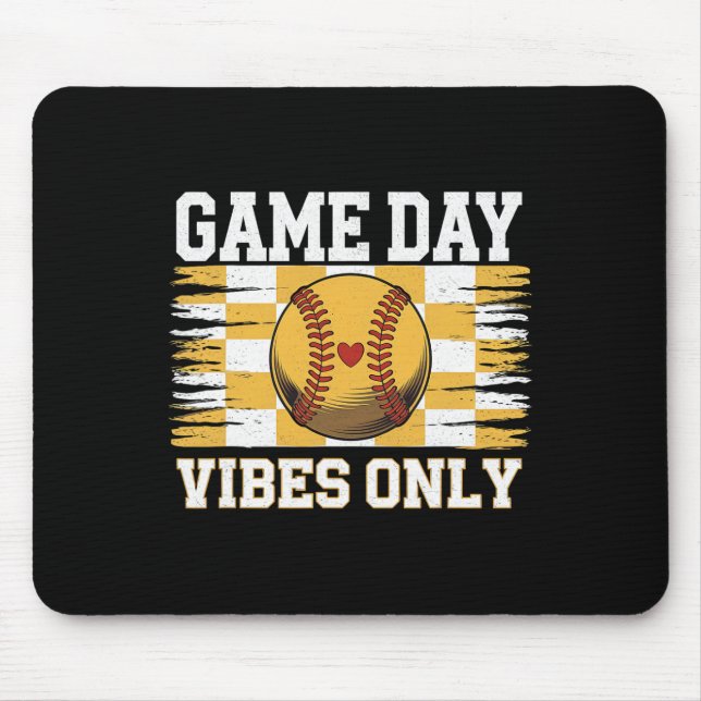 Tapis De Souris Groovy Softll Women Girls Softll Game Day Vibes  (Devant)