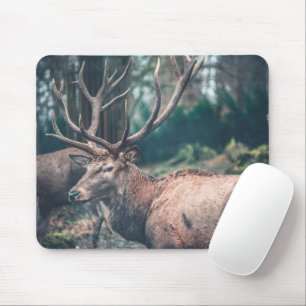 Tapis De Souris Gros cerfs Brown avec de gros colliers