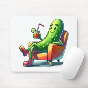 Tapis De Souris Gros Dill Picker dans une chaise rouge