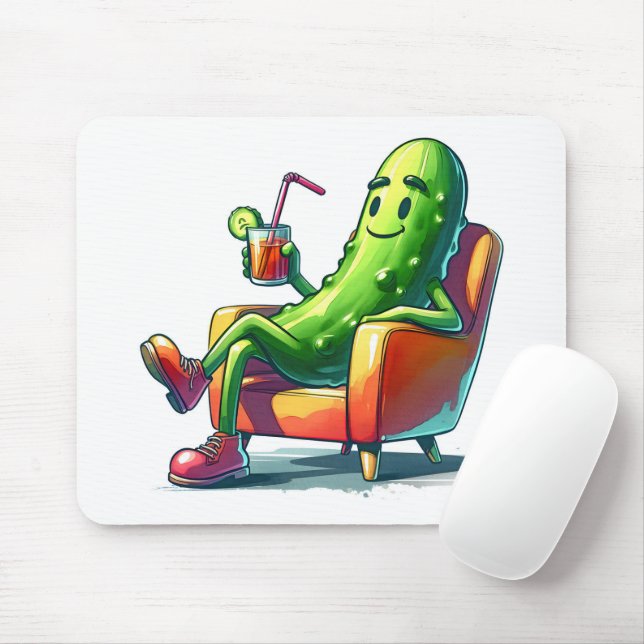 Tapis De Souris Gros Dill Picker dans une chaise rouge (Avec souris)