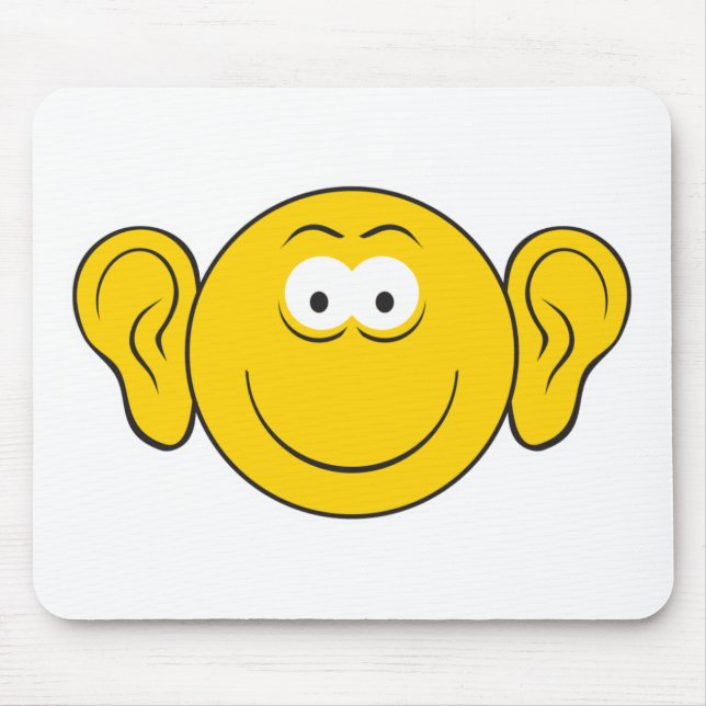 Tapis De Souris Gros visage des oreilles (Devant)