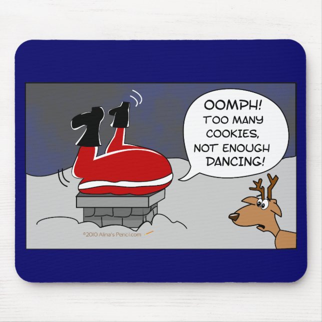 Tapis De Souris Grosse bande dessinée drôle coincée de danse de (Devant)