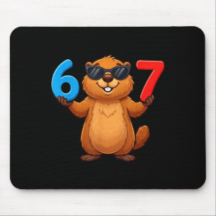 Tapis De Souris Groundhog Six Seven Drip 67 Mème Drôle 6-7 Groundh