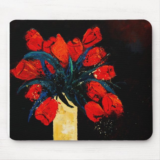 Tapis De Souris groupe rouge de tulipes (Devant)