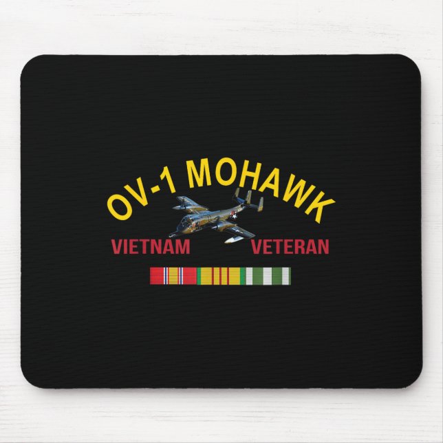 Tapis De Souris Grumman Ov-1 Mohawk Vietnam Vétéran Ov-1 Aéronefs (Devant)