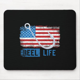 Tapis De Souris Grunge American Flag Fisherman Graphic
