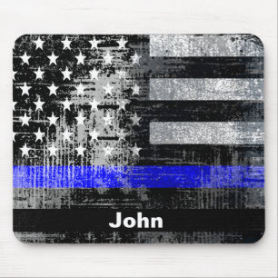 Tapis De Souris Grunge Blue Line Nom Mousepad