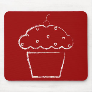 Tapis De Souris grunge cherry cupcake
