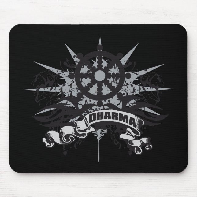Tapis De Souris Grunge de roue de Dharma (Devant)