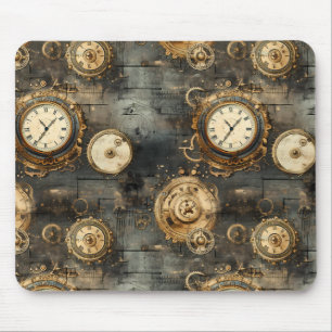Tapis De Souris Grunge Rustic Steampunk Horloge (8)