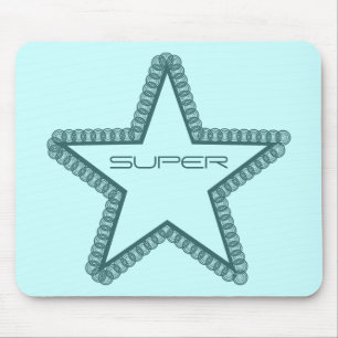 Tapis De Souris Grunge Superstar Mousepad, Turquoise