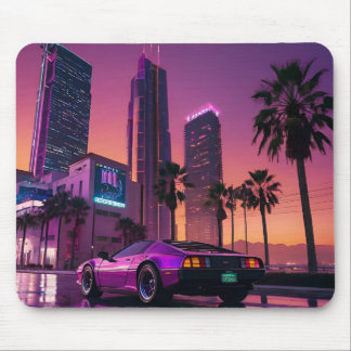 Tapis De Souris GTA 6 Vibe Souris Pad - voiture rétro à Neon City
