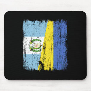 Tapis De Souris Guatemala Ukraine Drapeau Half guatémaltèque ukrai