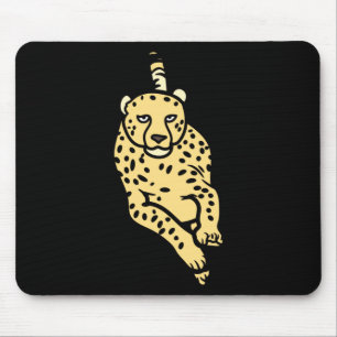 Tapis De Souris Guépard sauvage rapide courant animal chassant pou